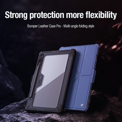 Защитный чехол Nillkin Bumper Leather Case Pro Multi-angle Черный для Samsung Galaxy Tab S9 5G(11)