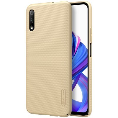 Пластиковый чехол с подставкой Nillkin Super Frosted Shield Золотой для Huawei Honor 9X(3)