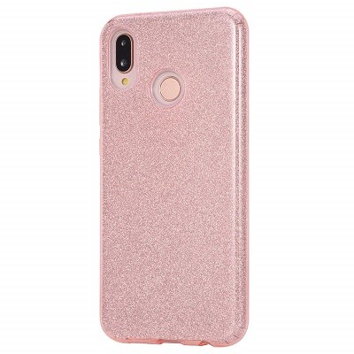 Силиконовый чехол Glitter Cover розовый для Huawei P20 Lite(3)