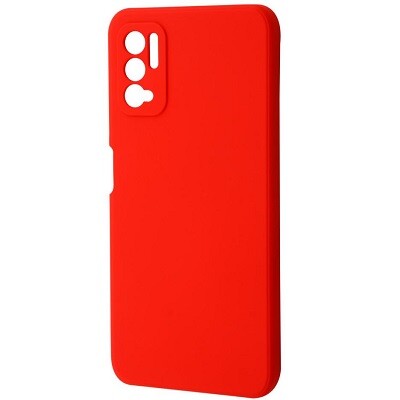 Силиконовый чехол Silicone Case красный для Xiaomi Poco M3 Pro(1)