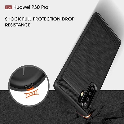 Защитный чехол UniCase Carbon черный для Huawei P30 Pro(2)