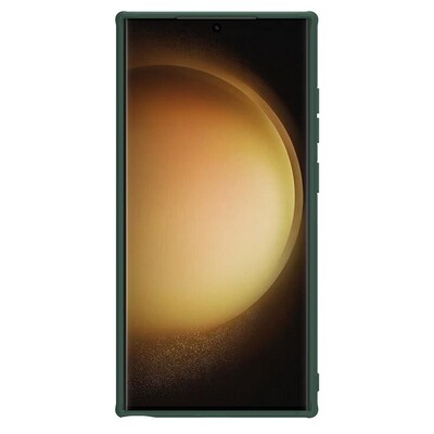Пластиковый чехол с пластиной Magsafe Nillkin Super Frosted Shield Pro Magnetic Case Зеленый для Samsung Galaxy S24 Ultra(2)