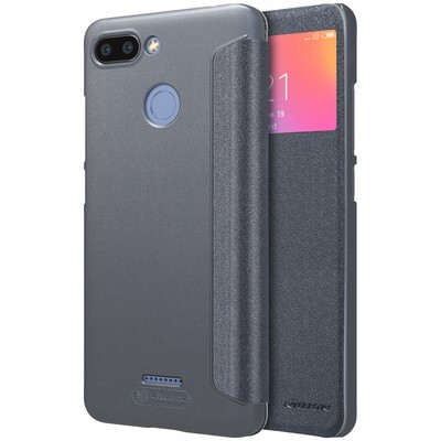 Полиуретановый чехол книга Nillkin Sparkle Leather Case Черный для Xiaomi Redmi 6(4)