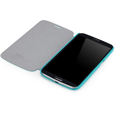 Полиуретановый чехол книга ROCK City Series Light Blue для Samsung i9200 Galaxy Mega 6.3(2)