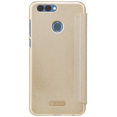 Полиуретановый чехол книга Nillkin Sparkle Leather Case Gold для Huawei Nova 2(2)