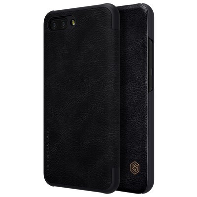 Кожаный чехол Nillkin Qin Leather Case Черный для Huawei Honor 10(4)