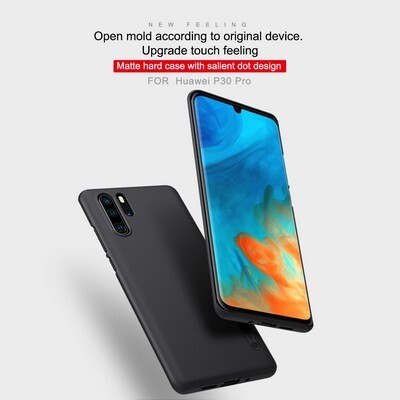 Пластиковый чехол с подставкой Nillkin Super Frosted Shield Золотой для Huawei P30 Pro(3)