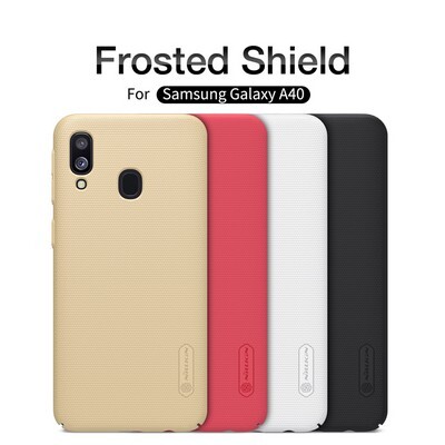 Пластиковый чехол с подставкой Nillkin Super Frosted Shield Черный для Samsung Galaxy A40(5)