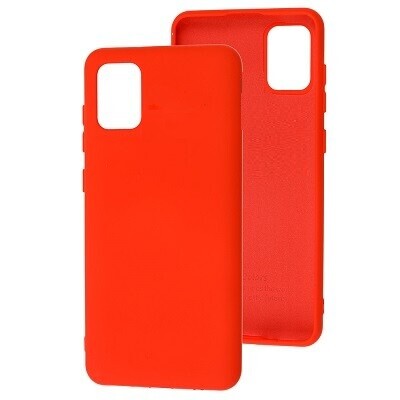 Силиконовый чехол Silicone Case красный для Samsung Galaxy M31s(1)