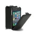 Кожаный чехол Melkco Leather Case Carbon Fiber- Black для Apple iPhone 4/4S(#1)