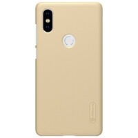 Пластиковый чехол с пленкой Nillkin Super Frosted Shield Золотой для Xiaomi Mi MIX 2s