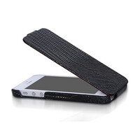 Кожаный чехол Borofone Lizard flip Leather Case Black для Apple iPhone 5/5s/SE
