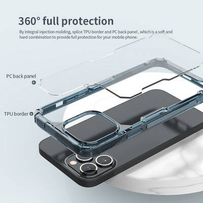 Силиконовый чехол Nillkin Nature TPU Pro Case Синий для Apple iPhone 13 Pro Max(4)
