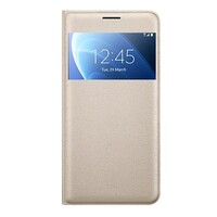 Полиуретановый чехол книга Flip Case Gold  для Samsung J510F Galaxy J5 (2016)