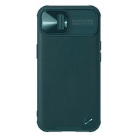 Силиконовая накладка Nillkin CamShield Leather Case Зеленая для Apple iPhone 13
