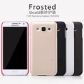 Пластиковый чехол с пленкой Nillkin Super Frosted Shield Gold для Samsung Galaxy E5(#4)