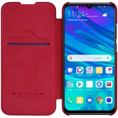Кожаный чехол Nillkin Qin Leather Case Коричневый для Huawei P Smart 2019\ Honor 10 Lite(3)