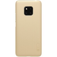 Пластиковый чехол с подставкой Nillkin Super Frosted Shield Золотой для Huawei Mate 20 Pro