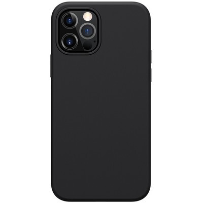 Силиконовая накладка с пластиной Magsafe Nillkin Flex Pure Pro Case Черная для Apple iPhone 12 Pro Max(1)