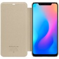 Полиуретановый чехол книга Nillkin Sparkle Leather Case Золотой для Xiaomi Mi8(#3)