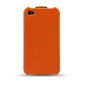 Кожаный чехол Melkco Leather Case Orange LC для Apple iPhone 4/4S(#2)