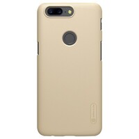 Пластиковый чехол с пленкой Nillkin Super Frosted Shield Gold для OnePlus 5T