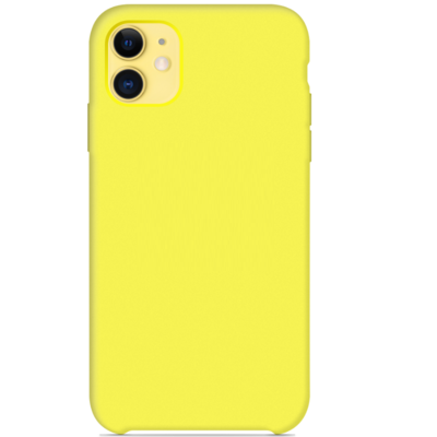 Силиконовый чехол желтый для Apple iPhone 11(4)
