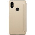 Полиуретановый чехол книга Nillkin Sparkle Leather Case Золотой для Xiaomi Mi8 SE(#2)