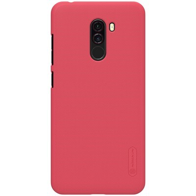 Пластиковый чехол с пленкой Nillkin Super Frosted Shield Красный для Xiaomi Pocophone F1(1)