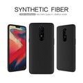 Пластиковый чехол Nillkin Synthetic Fiber Черный для OnePlus 6(#5)