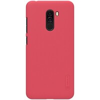 Пластиковый чехол с пленкой Nillkin Super Frosted Shield Красный для Xiaomi Pocophone F1