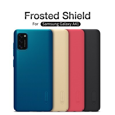 Пластиковый чехол с подставкой Nillkin Super Frosted Shield Красный для Samsung Galaxy A41(5)