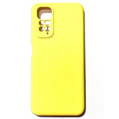 Силиконовый чехол Silicone Case с логотипом желтый для Xiaomi Redmi Note 11(1)