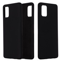 Силиконовый чехол Silicone Case черный для Samsung Galaxy A02s