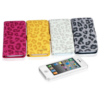 Кожаный чехол Nuoku Leopard Series Case White для Apple iPhone 5/5s/SE(3)