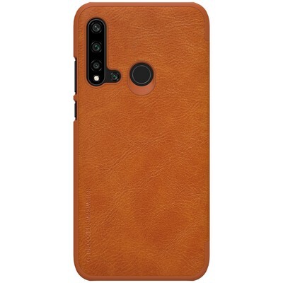 Кожаный чехол Nillkin Qin Leather Case Коричневый для Huawei P20 Lite 2019 (Nova 5i)(2)