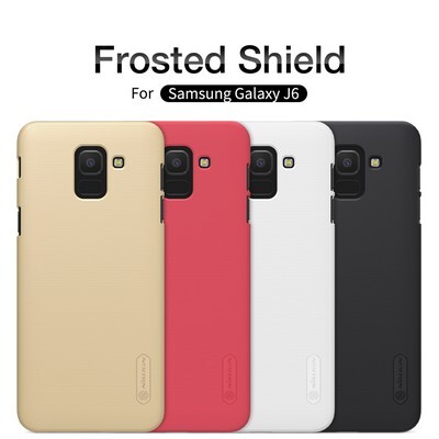 Пластиковый чехол с пленкой Nillkin Super Frosted Shield Золотой для Samsung Galaxy J6(4)