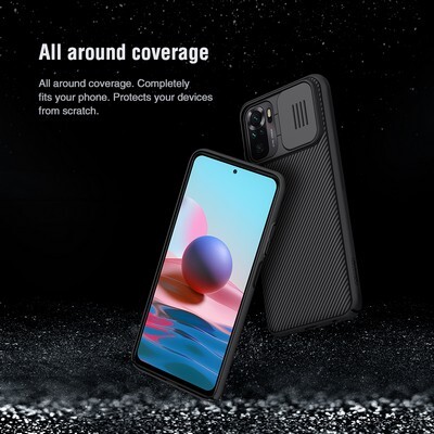 Чехол-накладка Nillkin CamShield Черная для Xiaomi Redmi Note 10(6)