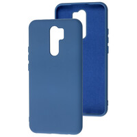 Силиконовый чехол Silicone Case синий для Xiaomi Redmi 9