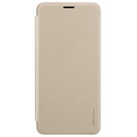 Полиуретановый чехол книга Nillkin Sparkle Leather Case Золотой для Huawei Y9\ Enjoy 8 Play