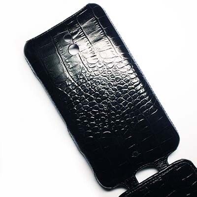 Кожаный чехол Abilita Leather Case Black Crocodile для Nokia Lumia 1320(4)