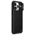 Силиконовая накладка Nillkin CamShield Leather Case Черная для Apple iPhone 13 Pro Max(#3)