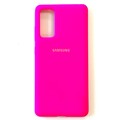 Силиконовый чехол Silicone Case ярко-розовый для Samsung Galaxy S20 FE(#1)