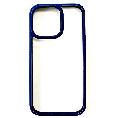 Силиконовый чехол Ipaky Clear Case прозрачно-синий для Apple iPhone 13 Pro(1)