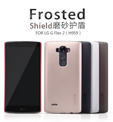 Пластиковый чехол с пленкой Nillkin Super Frosted Shield Gold для LG G Flex 2 H959(4)