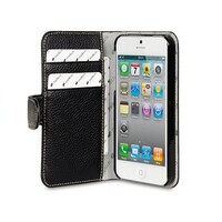Кожаный чехол книга Melkco Leather Case Wallet Type Black LC для Apple iPhone 5/5s/SE