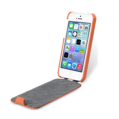 Кожаный чехол-книга Melkco Leather Case Orange LC для Apple iPhone 5c(4)