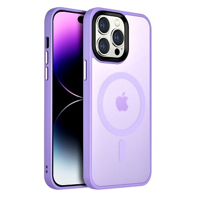 Защитный чехол TPU+PC Iron Matte Case with Magsafe лавандовый для Apple iPhone 13 Pro(1)