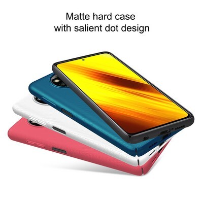 Пластиковый чехол Nillkin Super Frosted Shield Синий для Xiaomi Poco X3/ Poco X3 Pro(3)