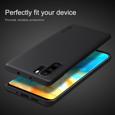 Пластиковый чехол с подставкой Nillkin Super Frosted Shield Золотой для Huawei P30 Pro(4)